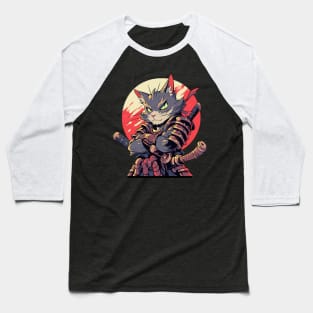 samurai cat Baseball T-Shirt